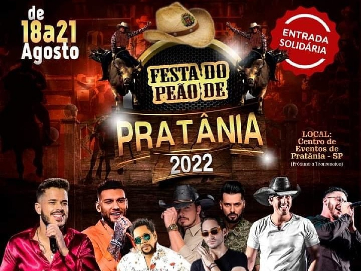 Festa do Peão em Pratânia contará com shows de Lucas Lucco e Pedro Paulo e Alex