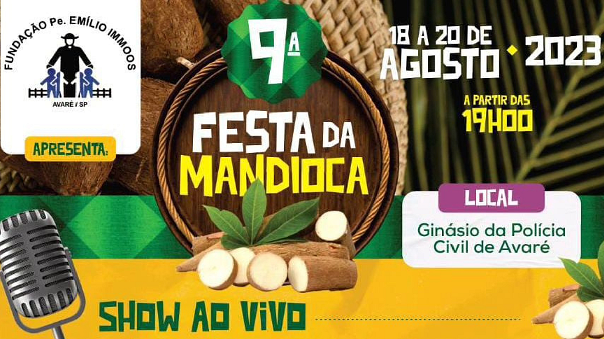 9ª Festa da Mandioca da Fundação Padre Emílio Immos acontece de 18 a 20 de Agosto 