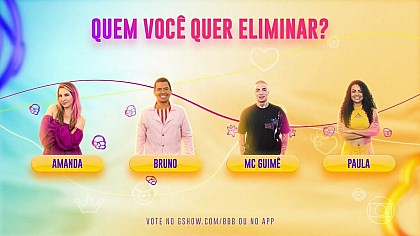 Amanda, Bruno, Guimê e Paula estão no quarto Paredão do BBB 23